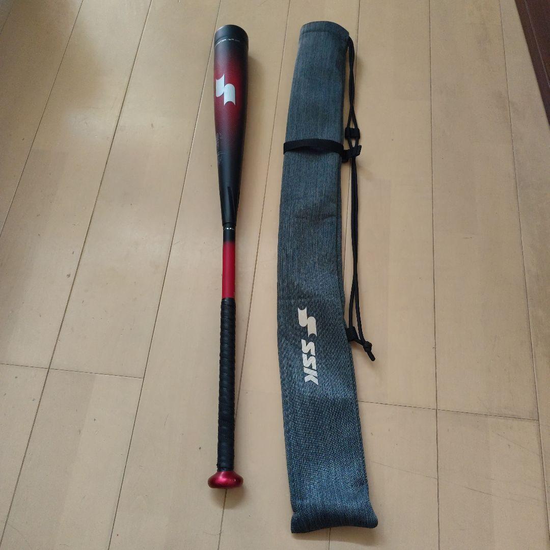 SSK 軟式バット 一般 FRP製 黒赤 バットケース付き