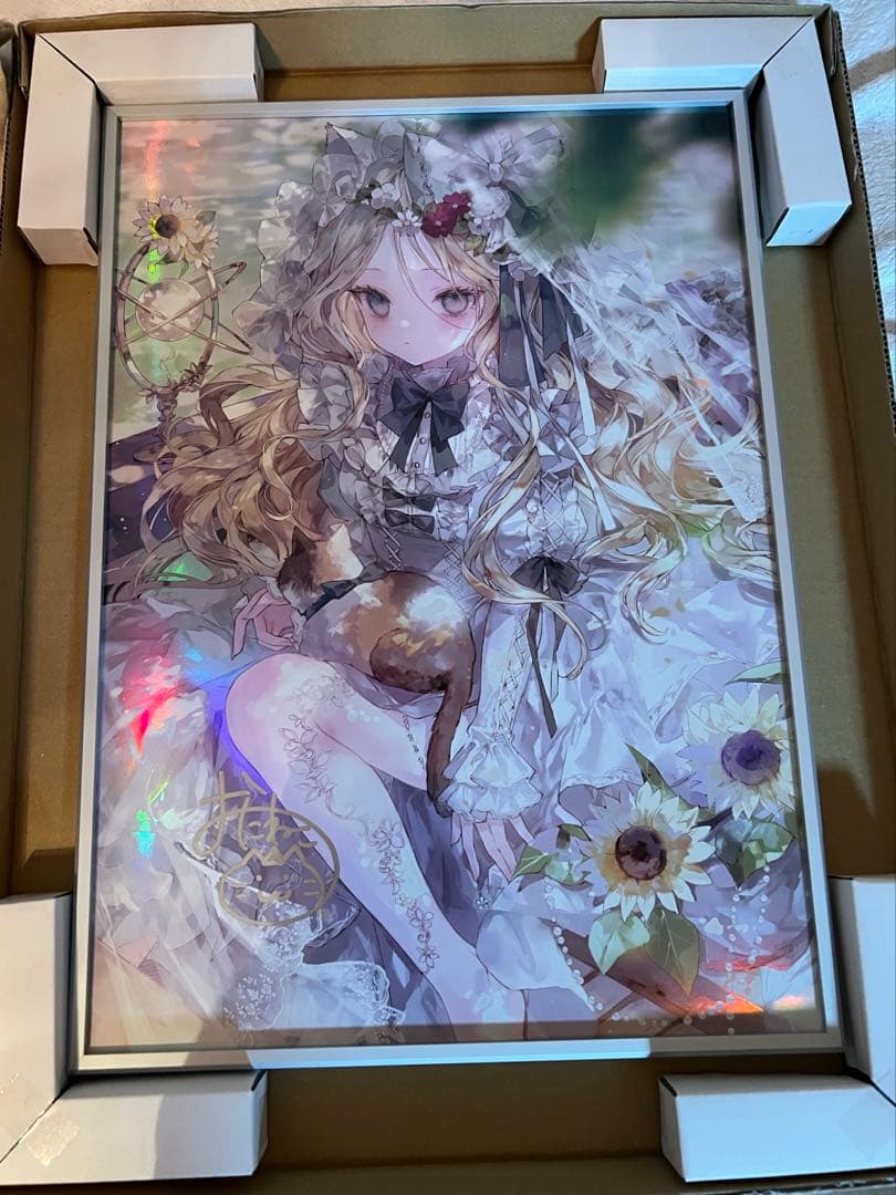 『国内流通25枚のみ』おにねこ先生直筆サイン入り X-ART製 オーロラアート