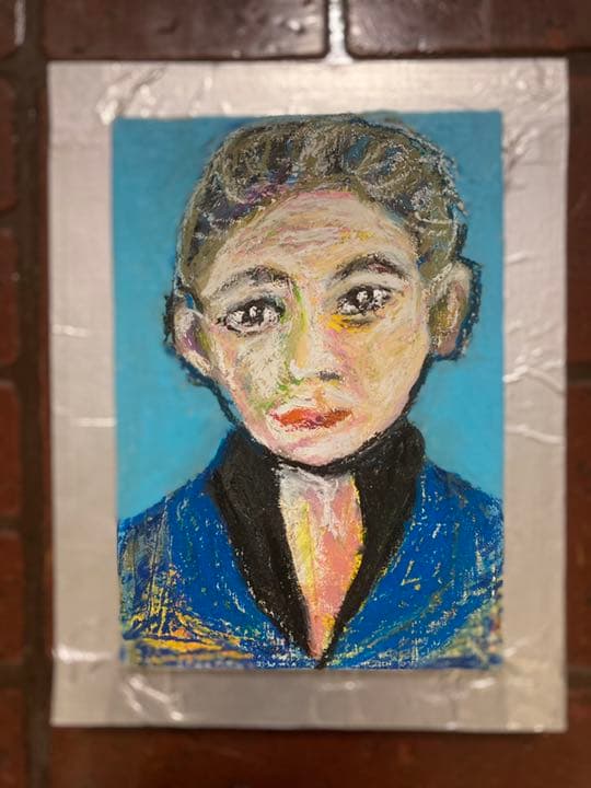 空飛ぶ画家の糸川裕志のポップアートの人物画、長男の文英です、膵臓癌の専門医