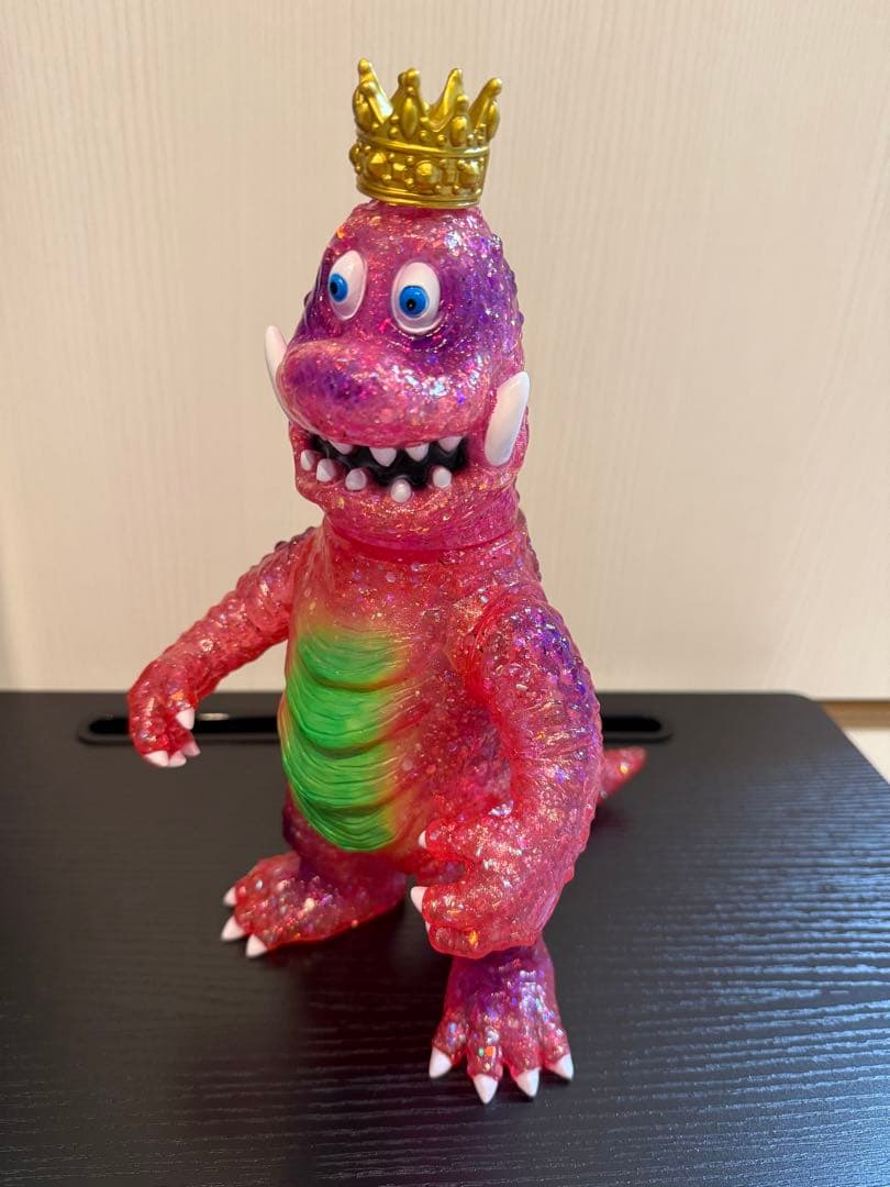 ピコピコ 怪獣大王 まんが版 クリアレッドラメ成型/クリア紫/緑　ソフビ