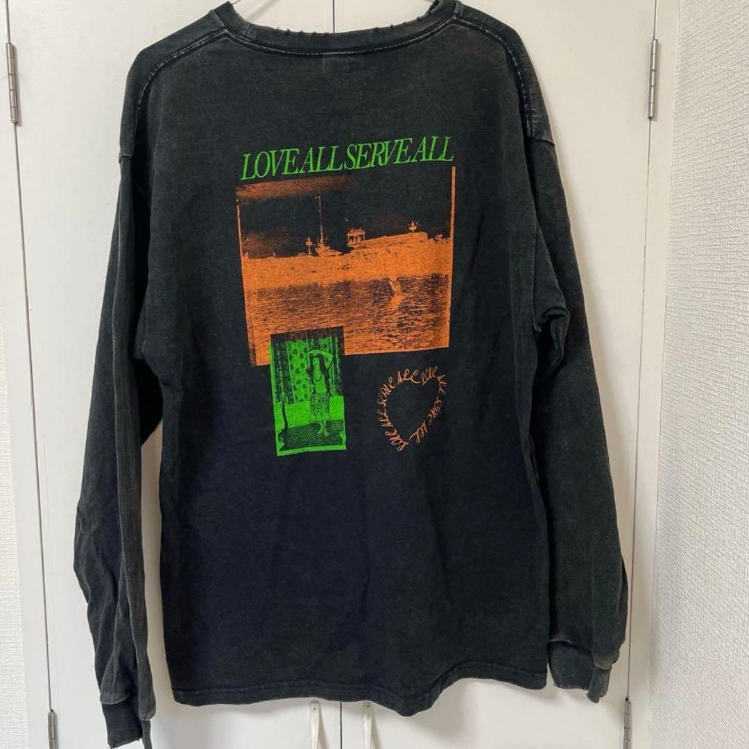 藤井風　ダメージロンT (XL) LOVE ALL SERVE ALL