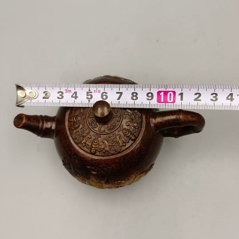 銅器 八仙過海鎏金壺 茶壺 酒壺 茶道具 煎茶器 装飾品 工芸品 置物
