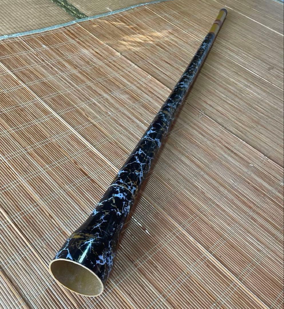 組立式ディジュリドゥ 黒白模様 管楽器