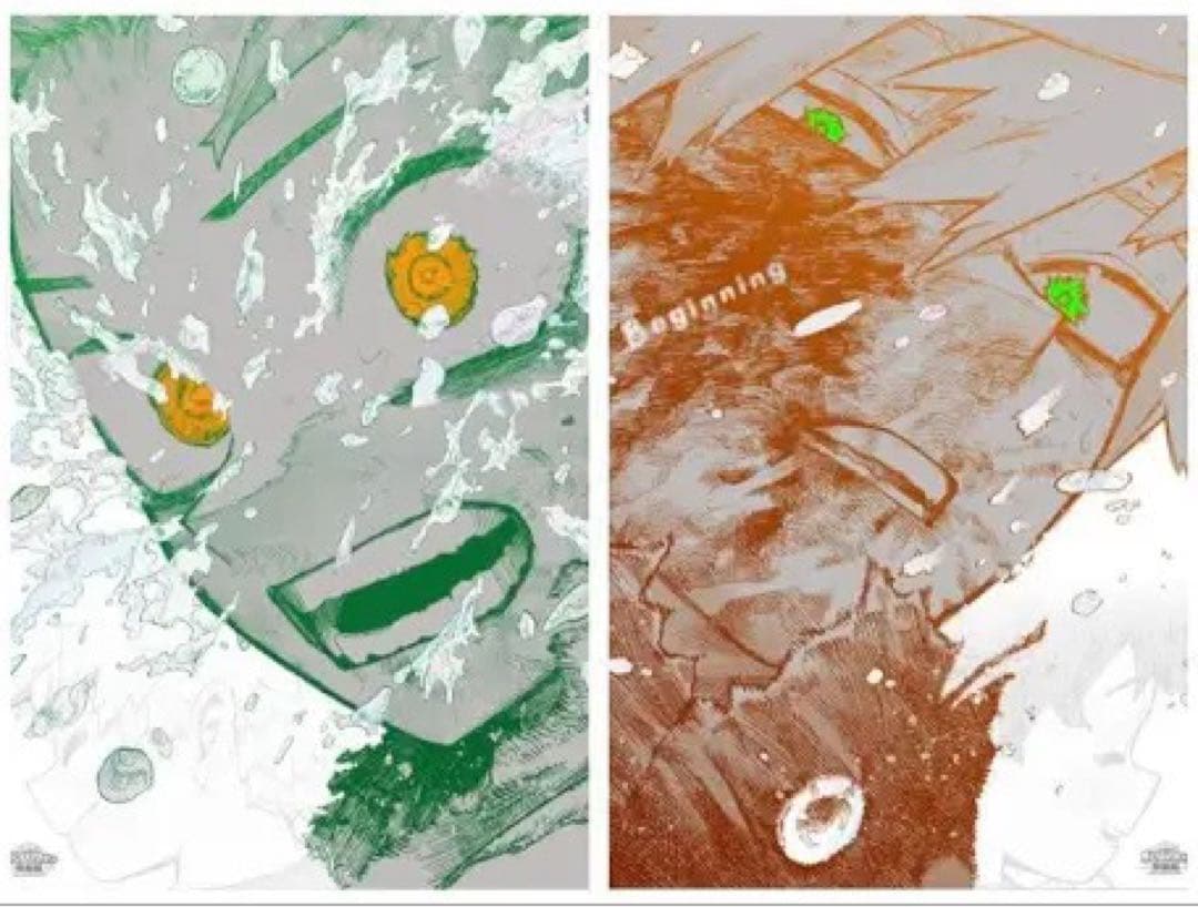 ヒロアカ 原画展 A2アートポスター2枚セット