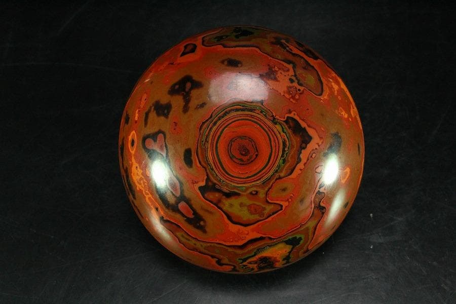 色漆 堆朱 筆洗 匙 台付 文房具(K-LC953)