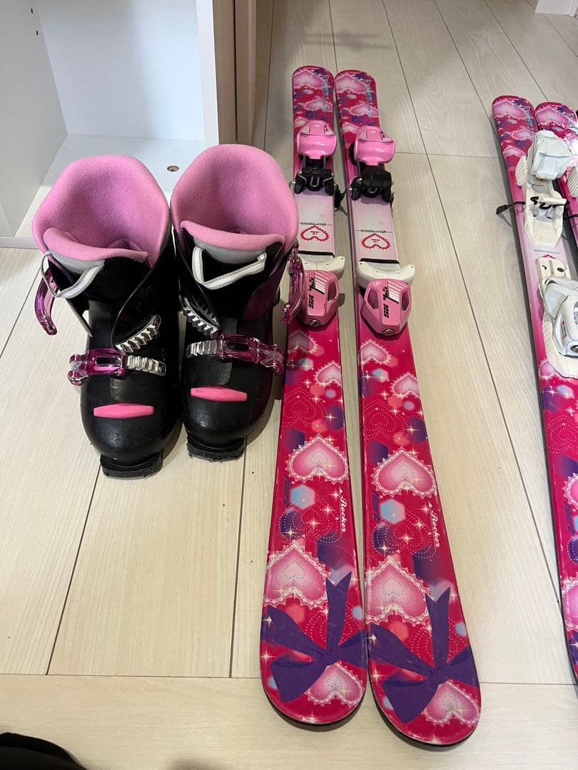 子ども用スキーセット ハート柄