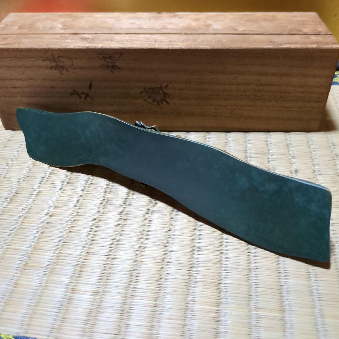 高岡銅器、金色カブトムシの文鎮、置物
