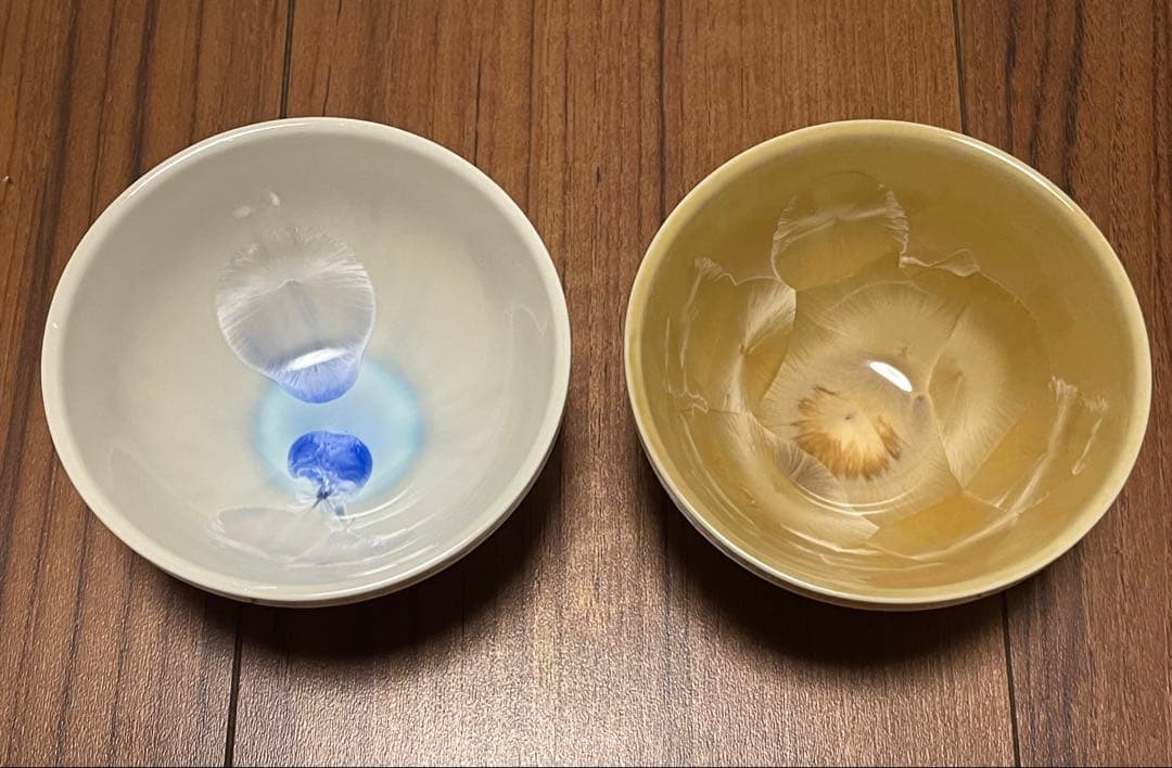 【新品未使用】台湾陶芸家 彭文雄 御寶結晶釉 茶碗 5客セット 箱・説明書付き