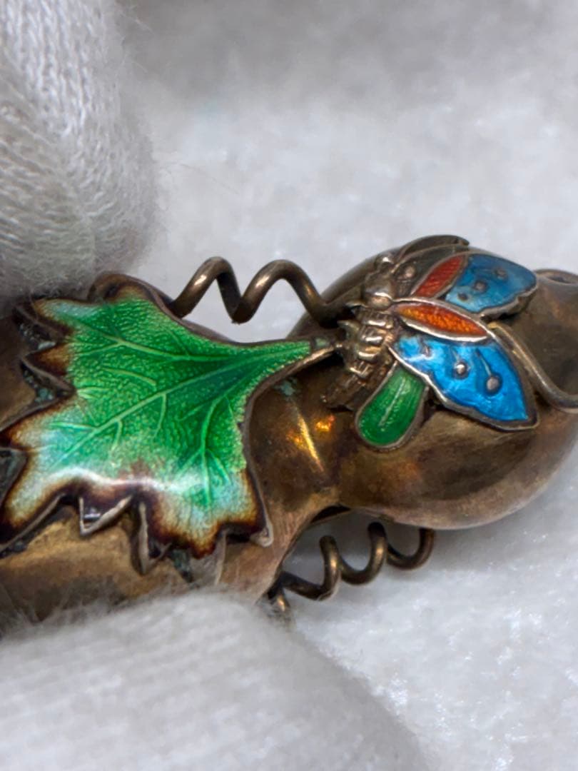 Z）ひょうたん レトロ 瓢箪 縁起物 時代 蝶と葉 工芸品 提げ物？ペンダント？