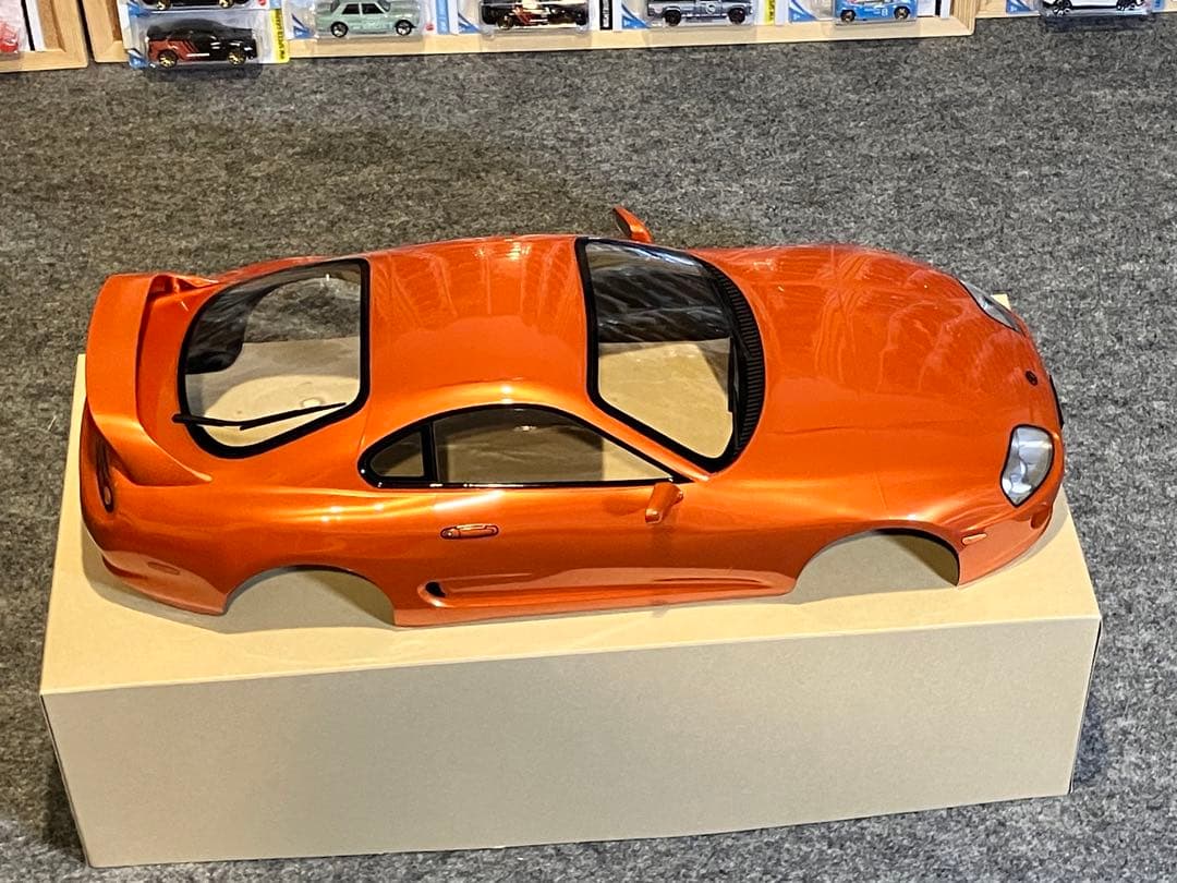 タミヤ ラジコン RC トヨタ スープラ 塗装済スペアボディ メタリックオレンジ
