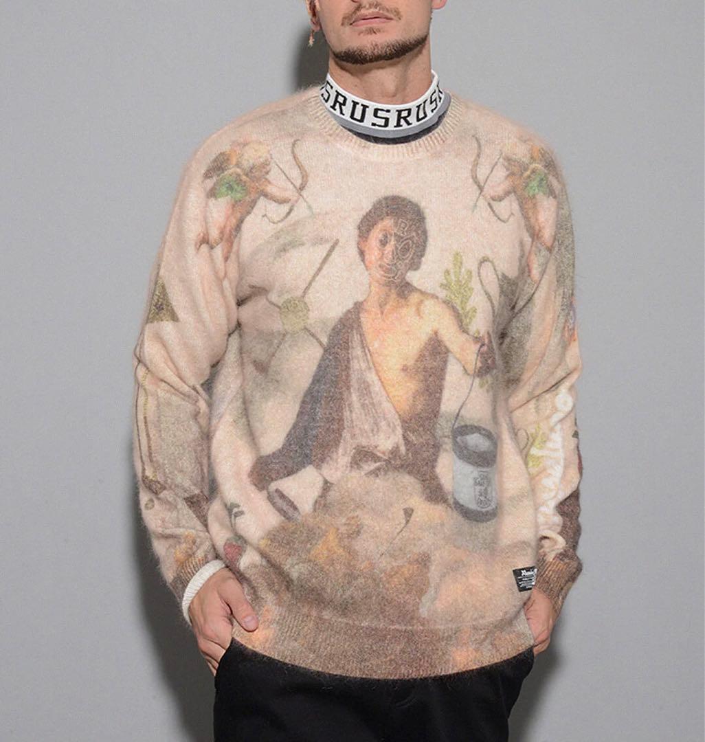 新品 ラッセルノ ゴルフ グラフィック ニット セーター アイボリー XL 6