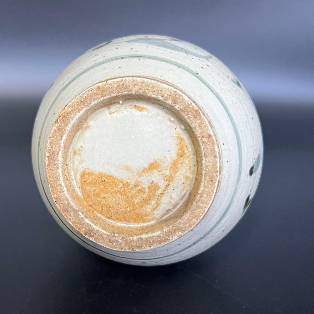 江戸後期〜幕末 伊万里 白磁染付 鶴首徳利（花入） 民藝 古美術骨董◎古道具庵々