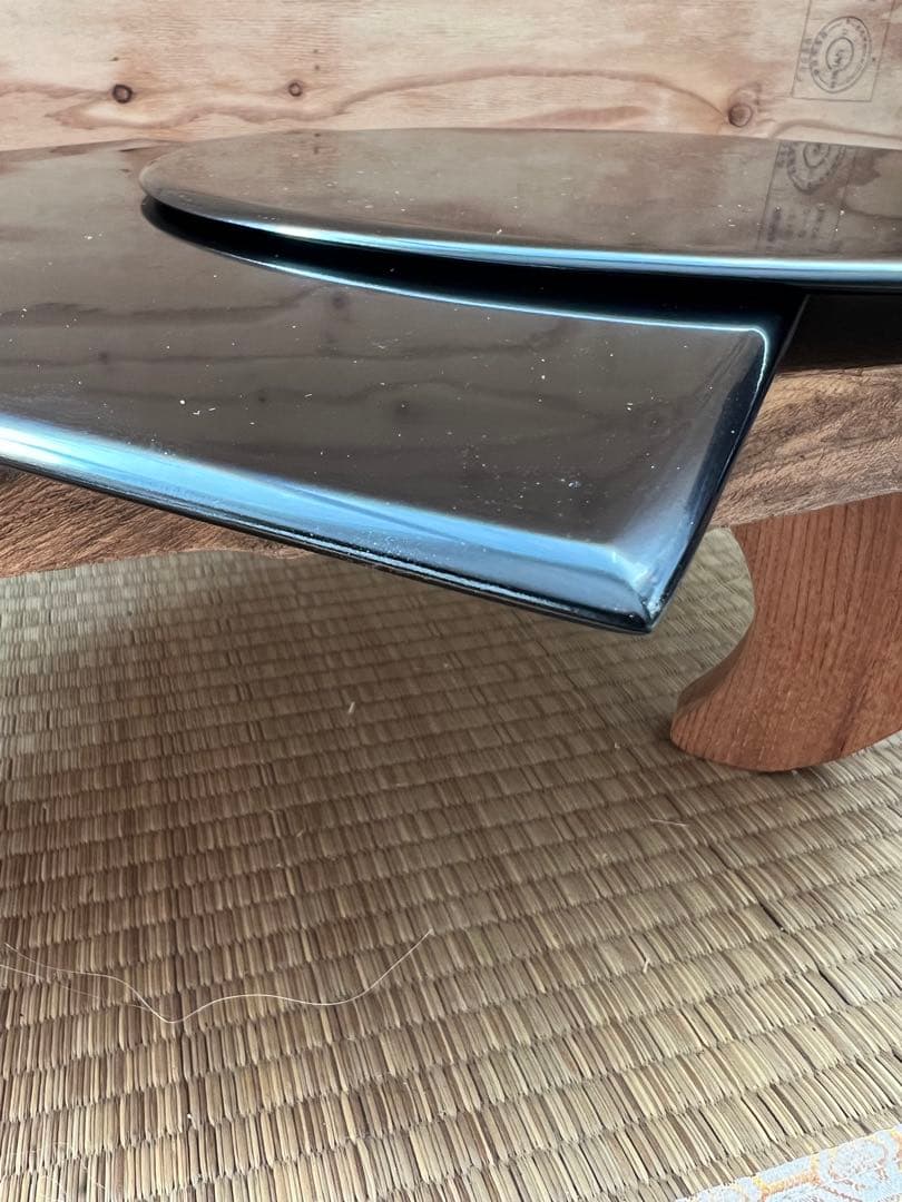 茶器／茶道具薄板（花入用敷板・花台）本漆三枚組敷板 （矢筈・角蛤・丸蛤)元箱付