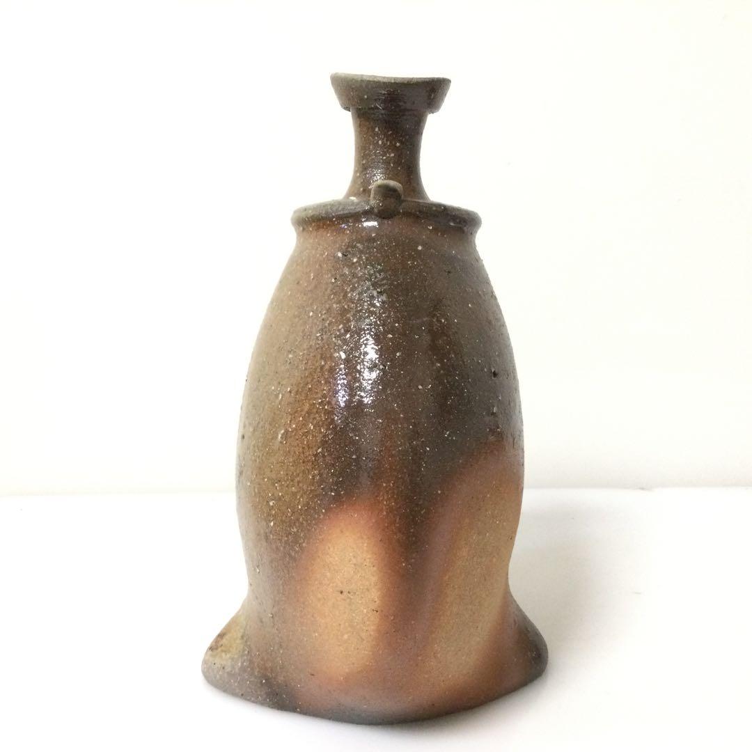 備前焼 創作花瓶 花入 隠崎隆一作 供箱 供布 真作保証 M