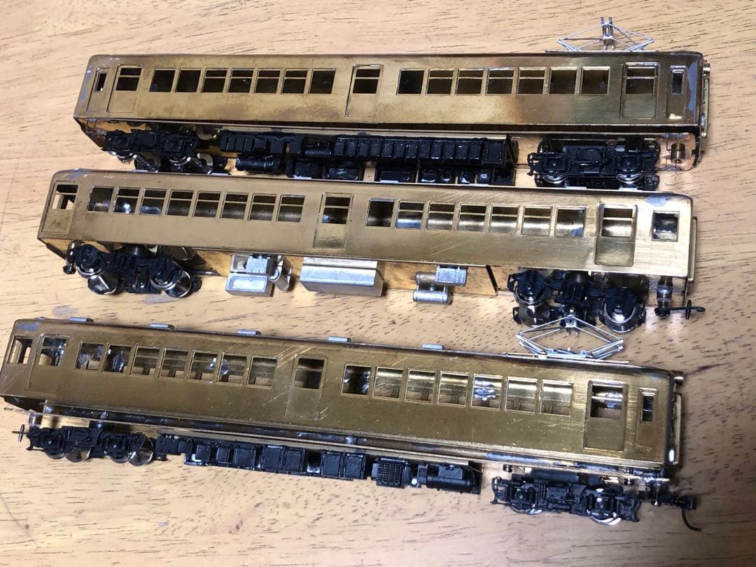タニカワ　近鉄2250系3扉化3両セット、組立途中。