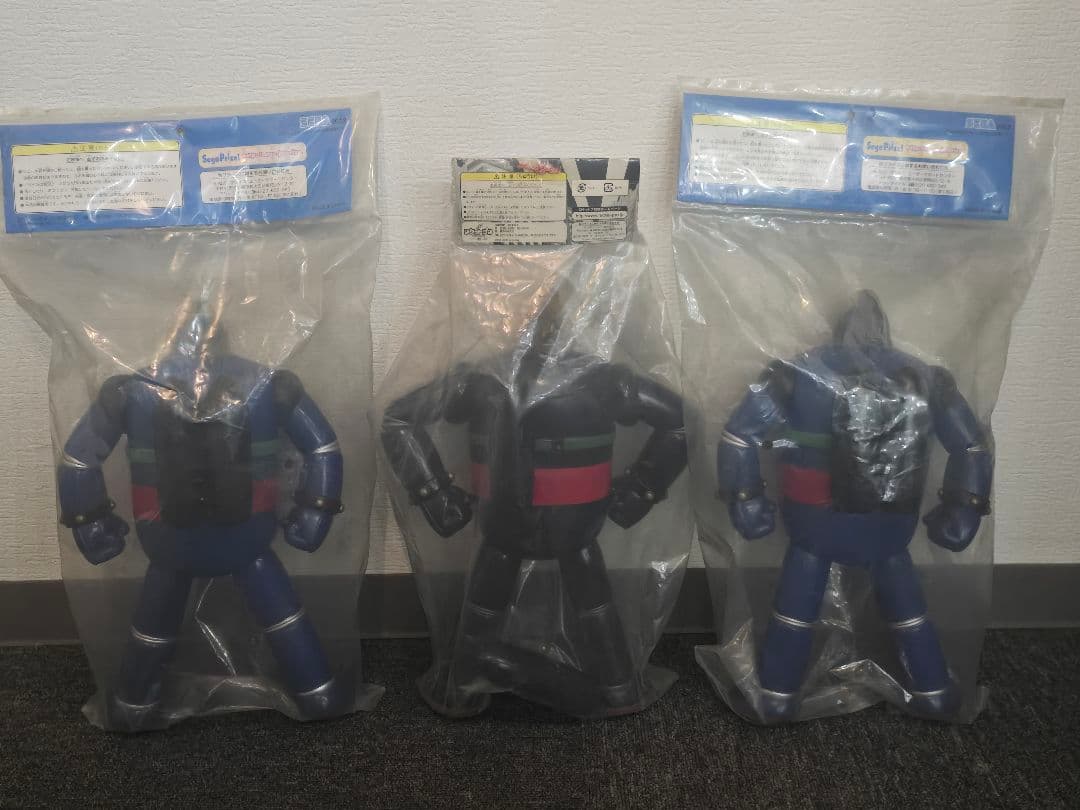 【希少品】鉄人28号 2003年 当時物 ソフビ3体＋箱物2体 昭和レトロセット