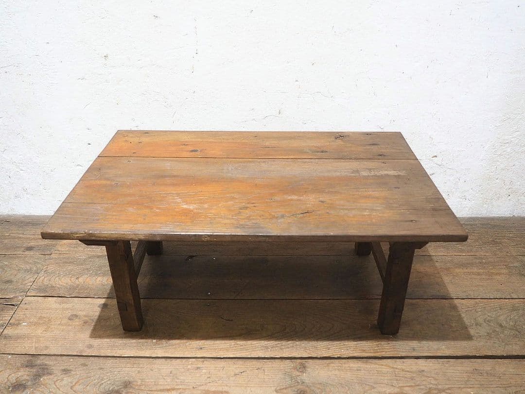 1405 杉のローテーブル　文机　ちゃぶ台　古家具　展示台　レトロ　ビンテージ