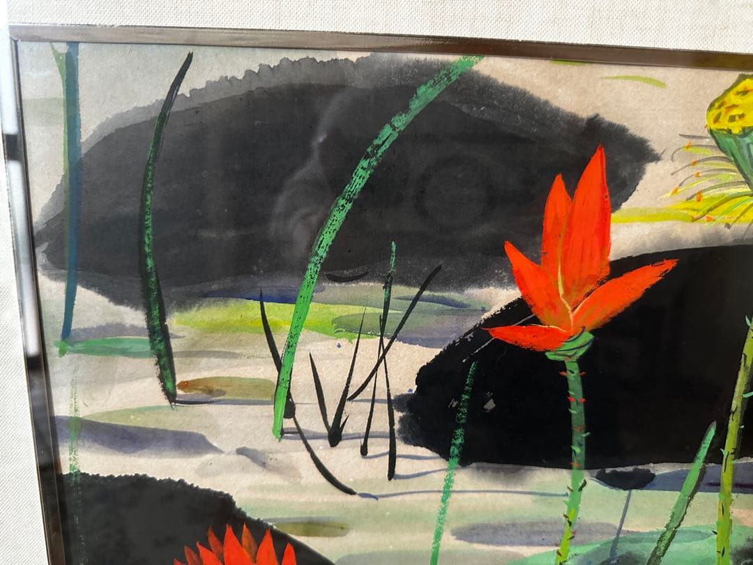 水面の花 絵画