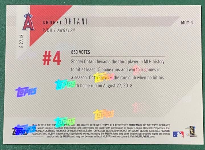 大谷翔平Topp2018MOMENT OF THE YEAR MOY-4