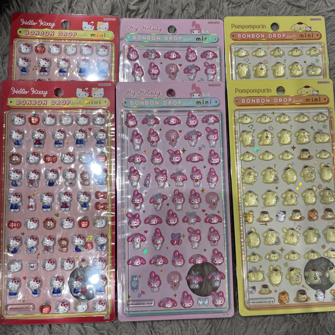 ボンボンドロップシール　たまごっち　サンリオ　しずくちゃん　正規品、正規購入