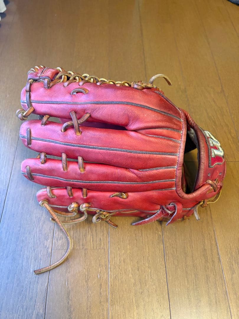 【週末限定価格】ウィルソン 外野用 軟式野球グローブ 赤