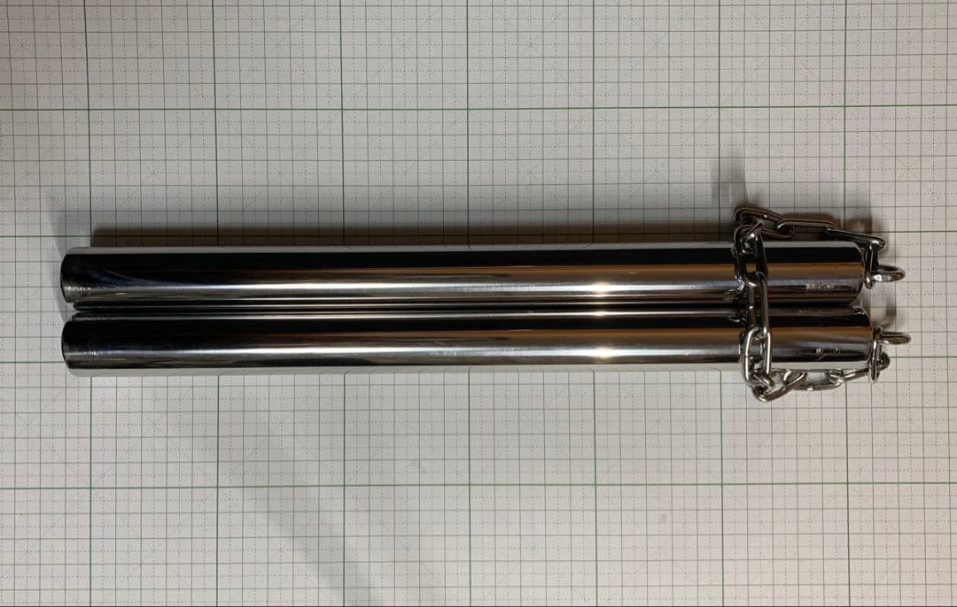ヌンチャク ステンレス無垢 スイベルなし 30cm 810g