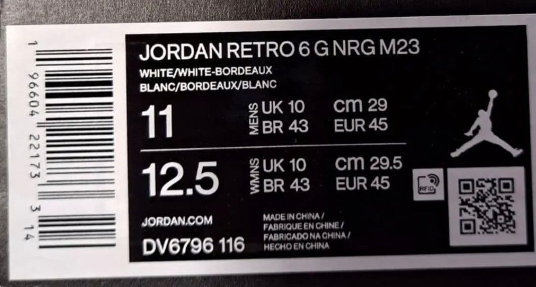 AIR JORDAN6　ゴルフシューズ