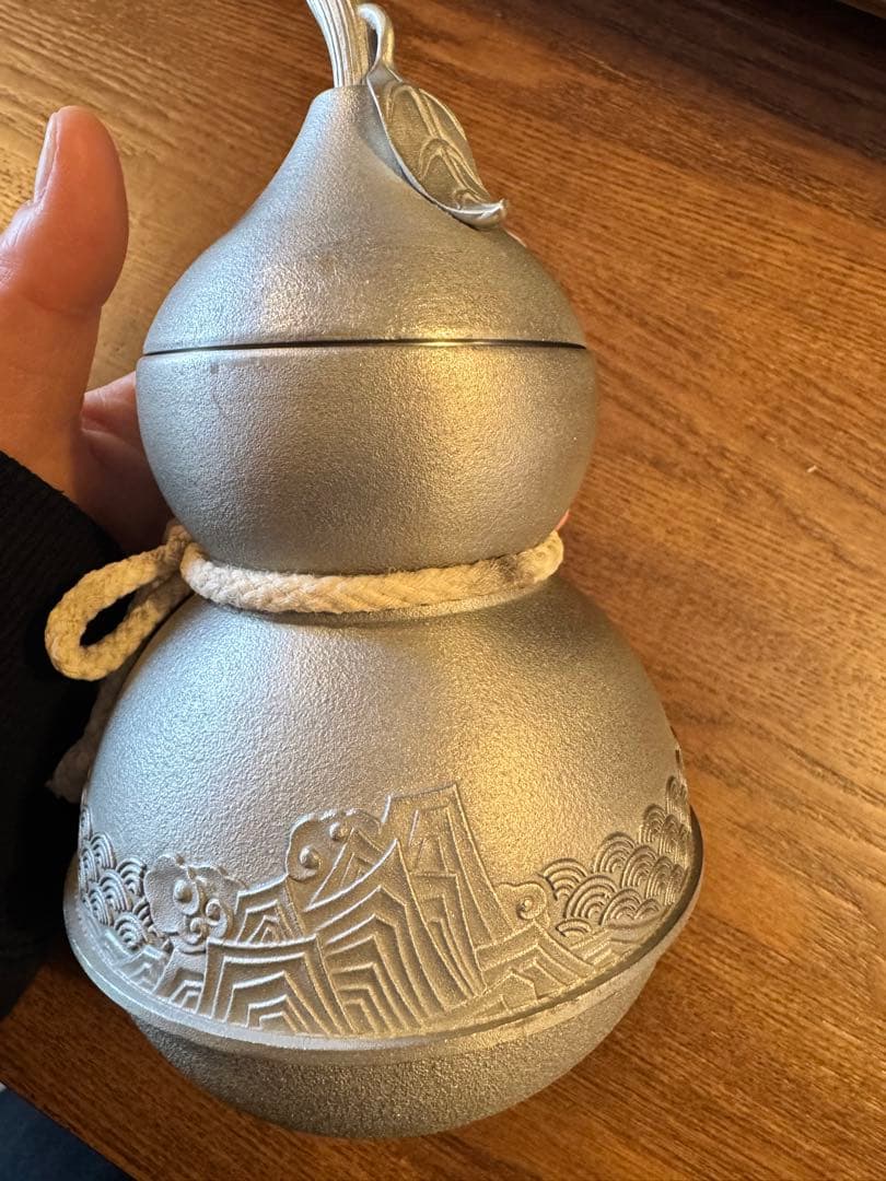 福铭阁 純錫製ひょうたん型茶釜