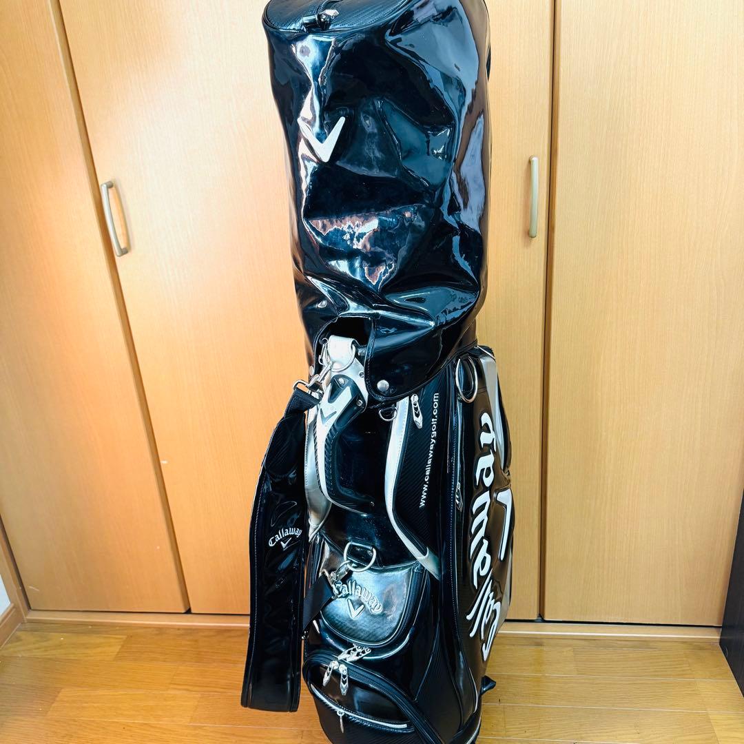 Callaway キャディバッグ ゴルフ ブラック 9型 カート式 エナメル