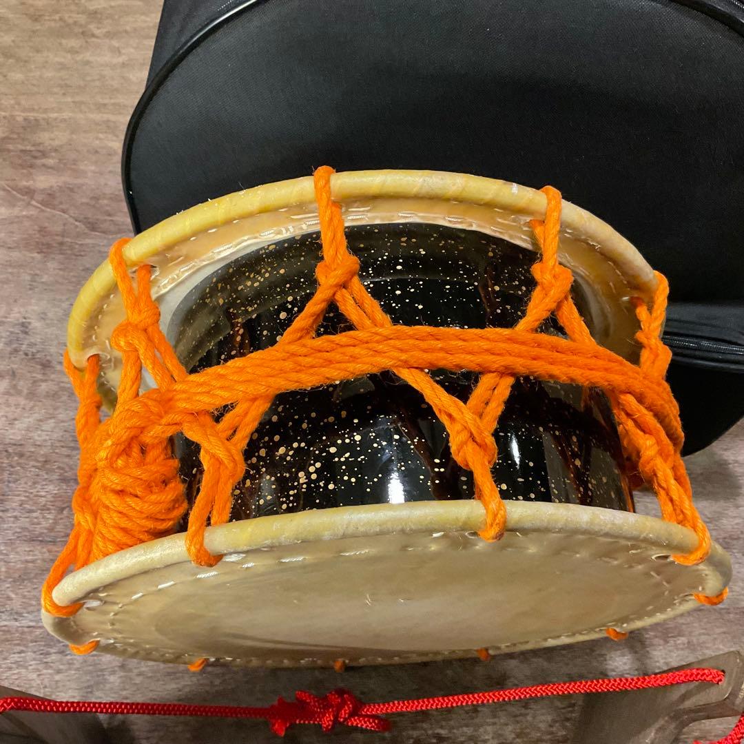 【良品】35cm！締太鼓 和太鼓 太鼓台 スタンド ケース付き 和楽器 伝統芸能