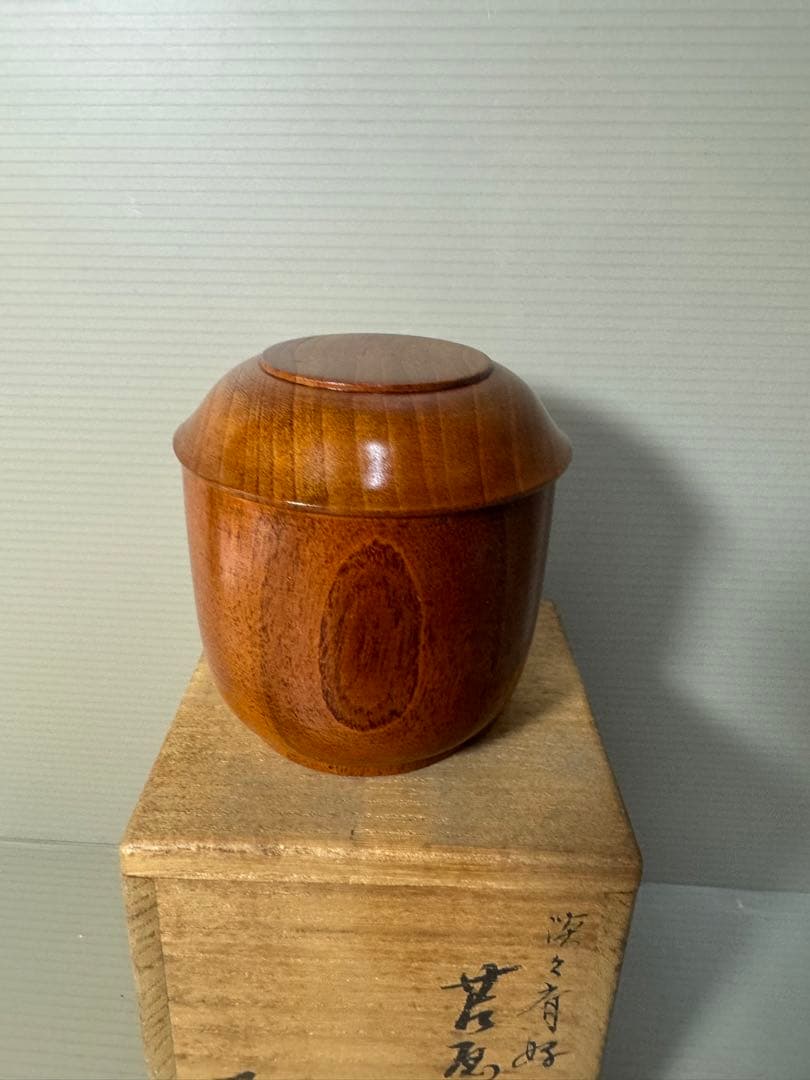 2484 茶道具　司峯作　鳥蒔絵　淡々斎好写　苫屋棗　共箱　未使用