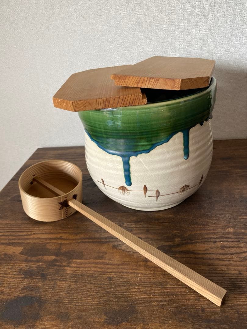水屋瓶　織部