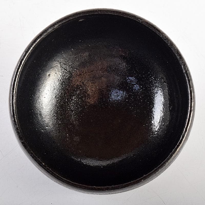 茶道具　楽吉左衛門　黒楽茶碗　時代箱付　M　R8543