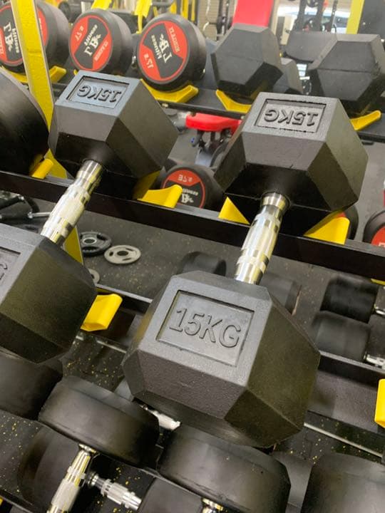ラバーヘックス  ダンベル12.5kg から20kg