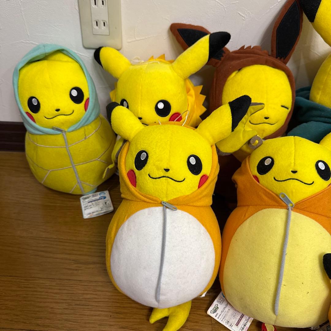 ピカチュウ ねぶくろ きぐるみ ぬいぐるみ 10体 まとめ ポケモン