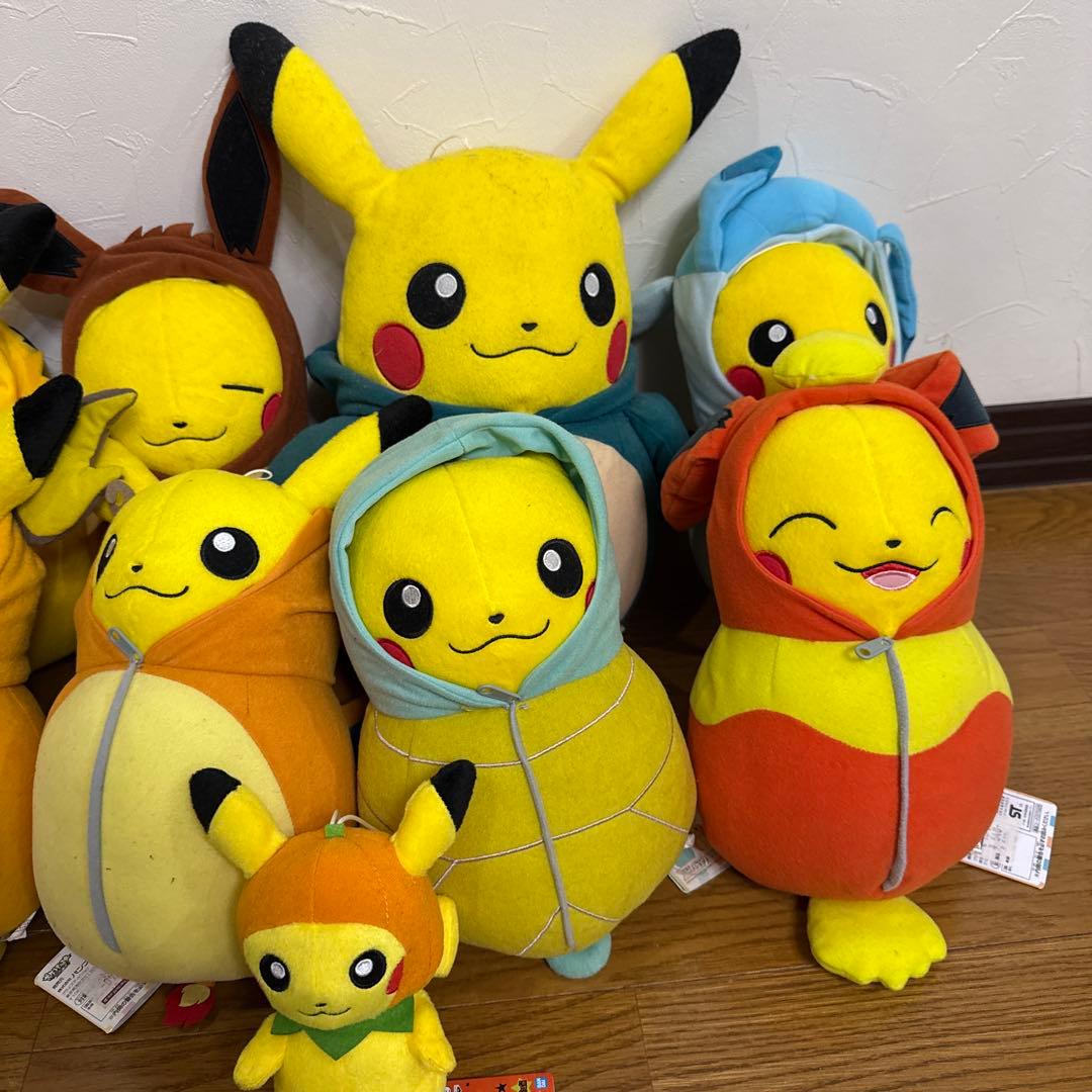 ピカチュウ ねぶくろ きぐるみ ぬいぐるみ 10体 まとめ ポケモン
