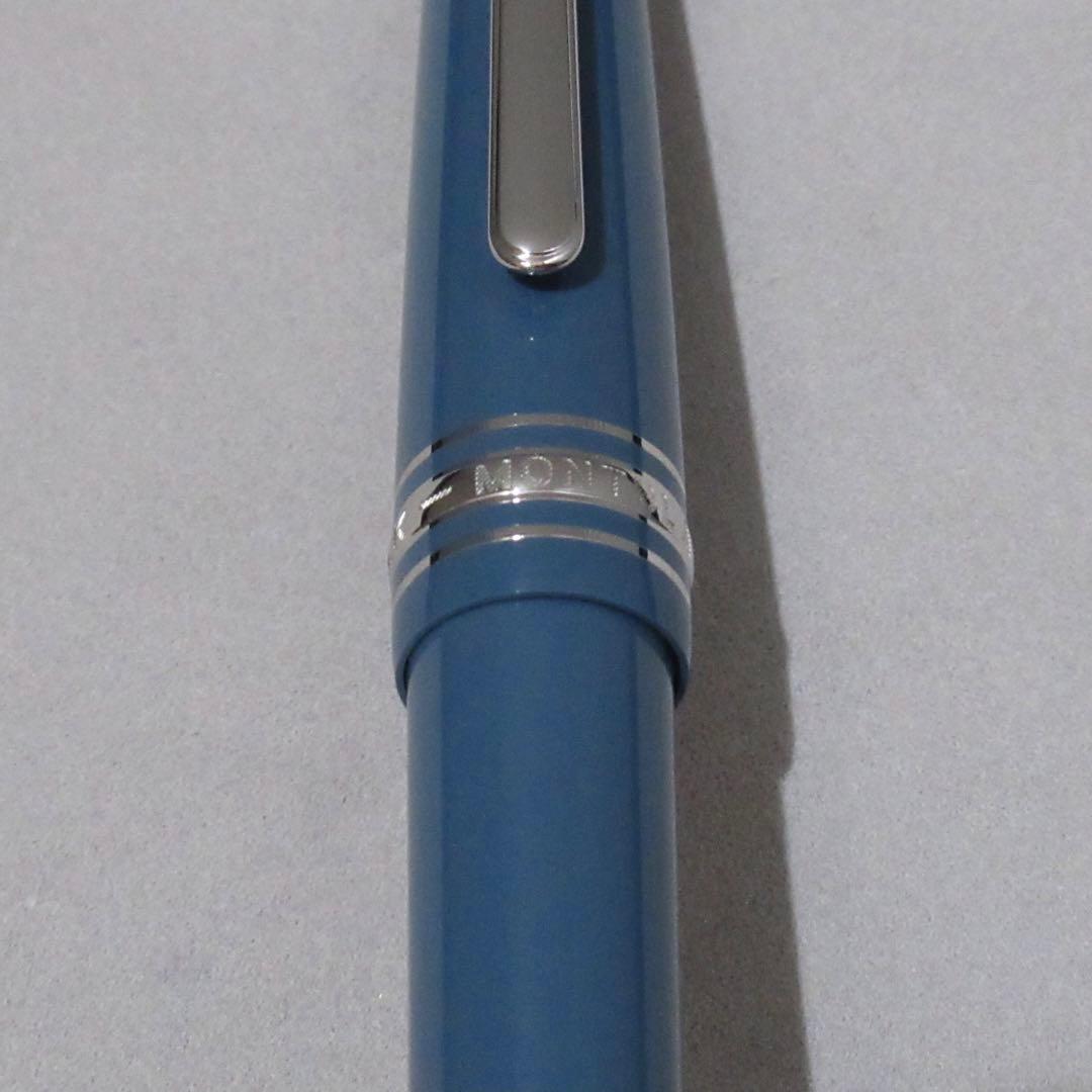モンブラン ボールペン グレイシャー ブルーグレー ミッドサイズ 129395