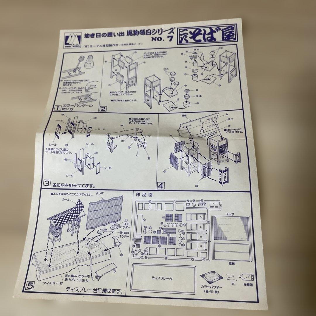 江戸市井情景模型セット｜そば屋×かざり屋 1/25 旧作. Ln451