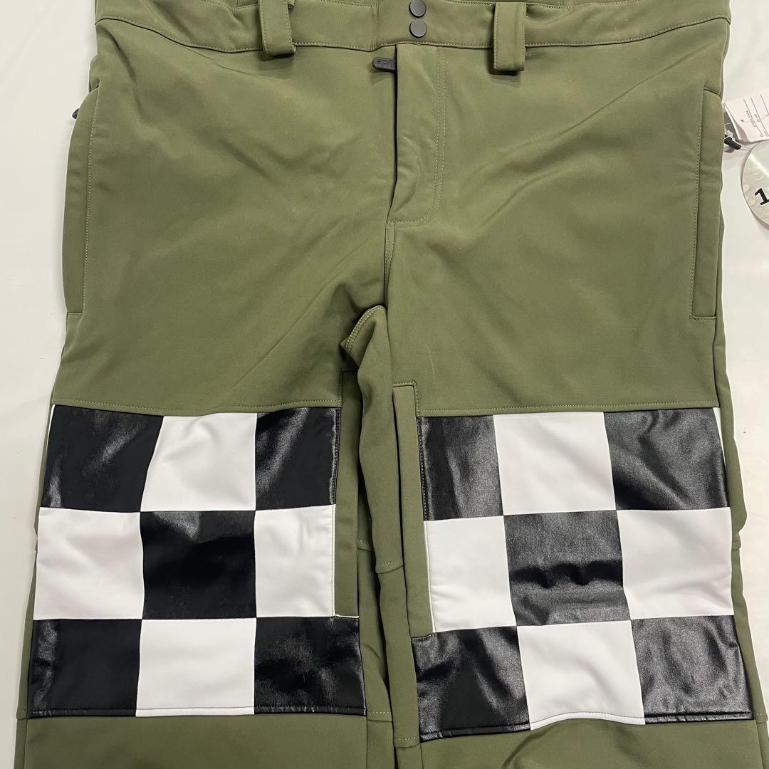Slyde スノーボードウェア ビブパンツ L カーキ 22SNSLY004