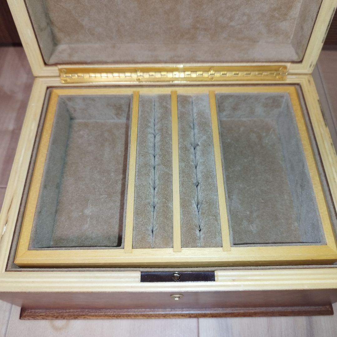 【美品】AGRESTI ジュエリーボックス 2段 宝石箱 鍵付き イタリア製