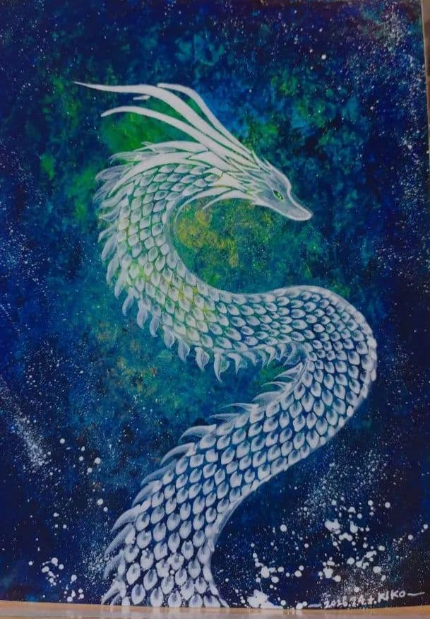 【オパールの白龍】私の作品 一点物 原画販売
