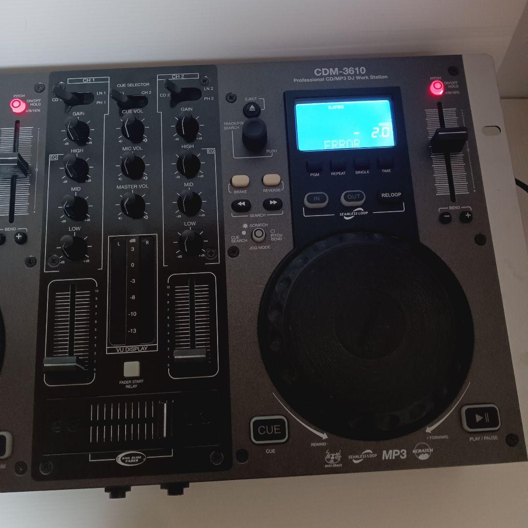 Gemini CDM-3610 DJ 通電確認 現状品 ミキサー ジェミナイ