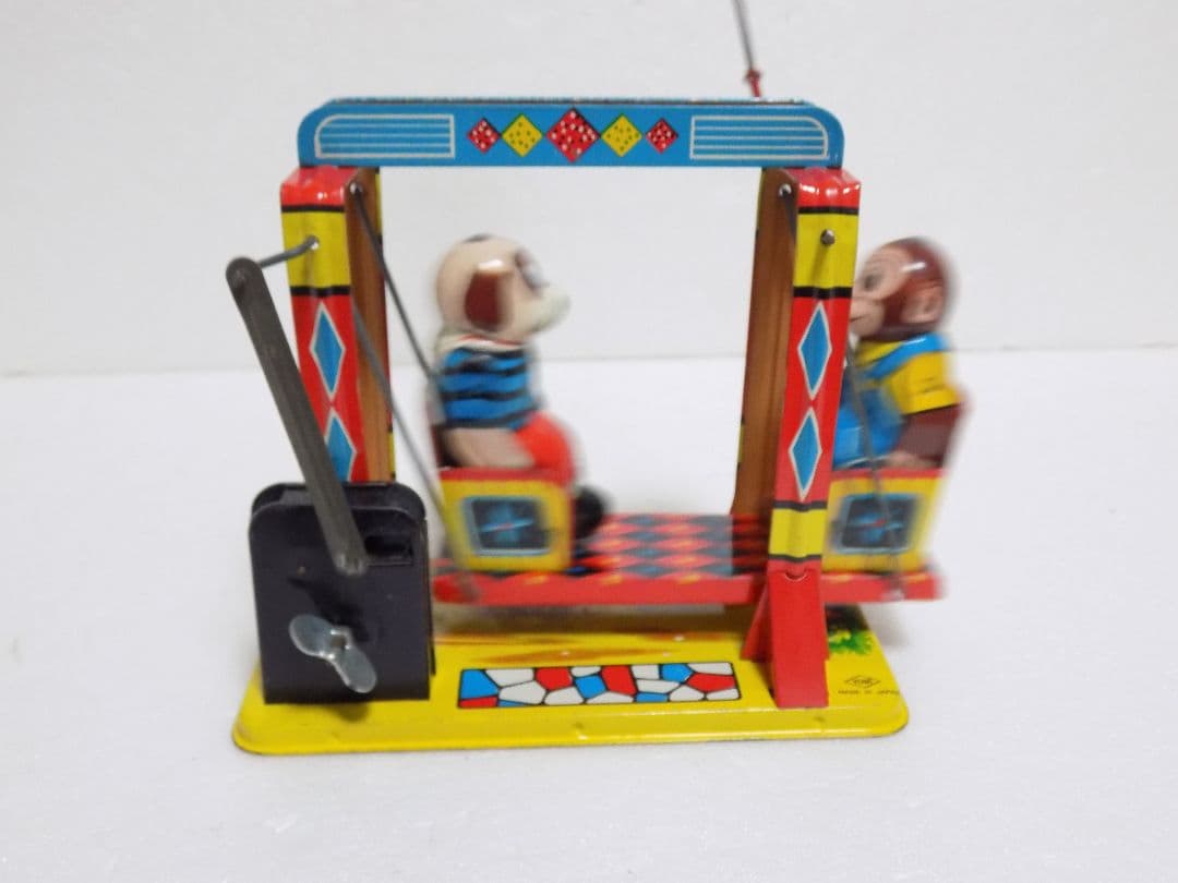 希少　米屋ブリキ　ゼンマイ【PLAYFUL ANIMAL SWING】動作品