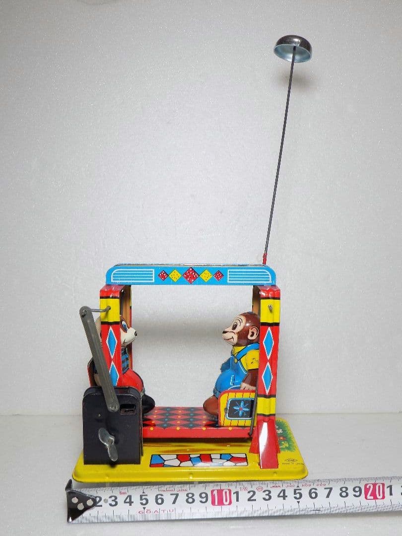 希少　米屋ブリキ　ゼンマイ【PLAYFUL ANIMAL SWING】動作品