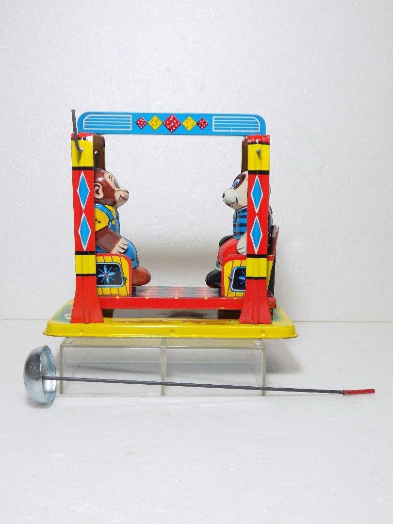 希少　米屋ブリキ　ゼンマイ【PLAYFUL ANIMAL SWING】動作品