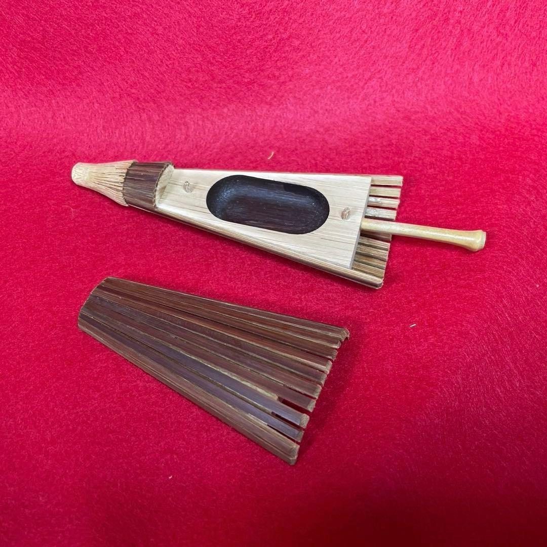 茶道具　傘香合　竹製