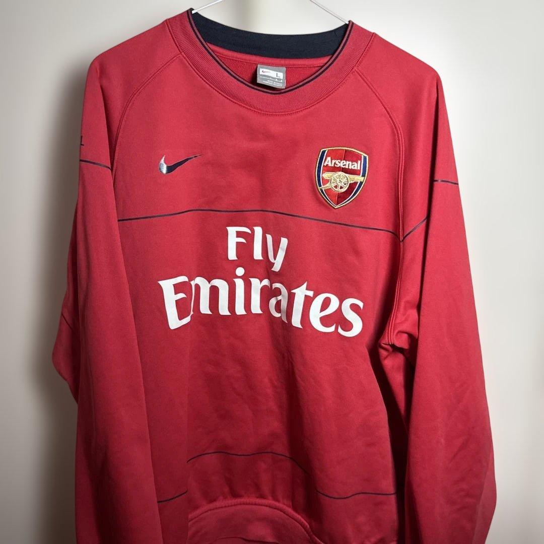 Nike×Arsenal 刺繍 アーセナル スウェット レッド