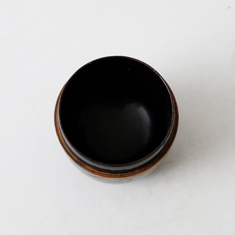 時代 輪島塗 木製 黒塗 棗 蜻蛉 蝶金蒔絵 勝虫 茶道具 漆器 漆芸