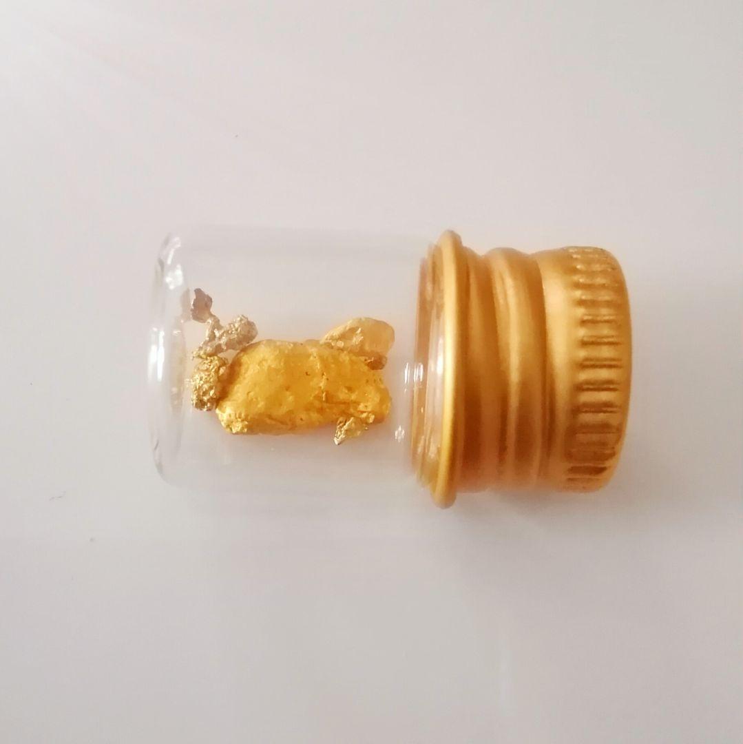 【北海道産】特大含む、天然砂金６粒セット☆自由研究素材やコレクション、蓄財に♪