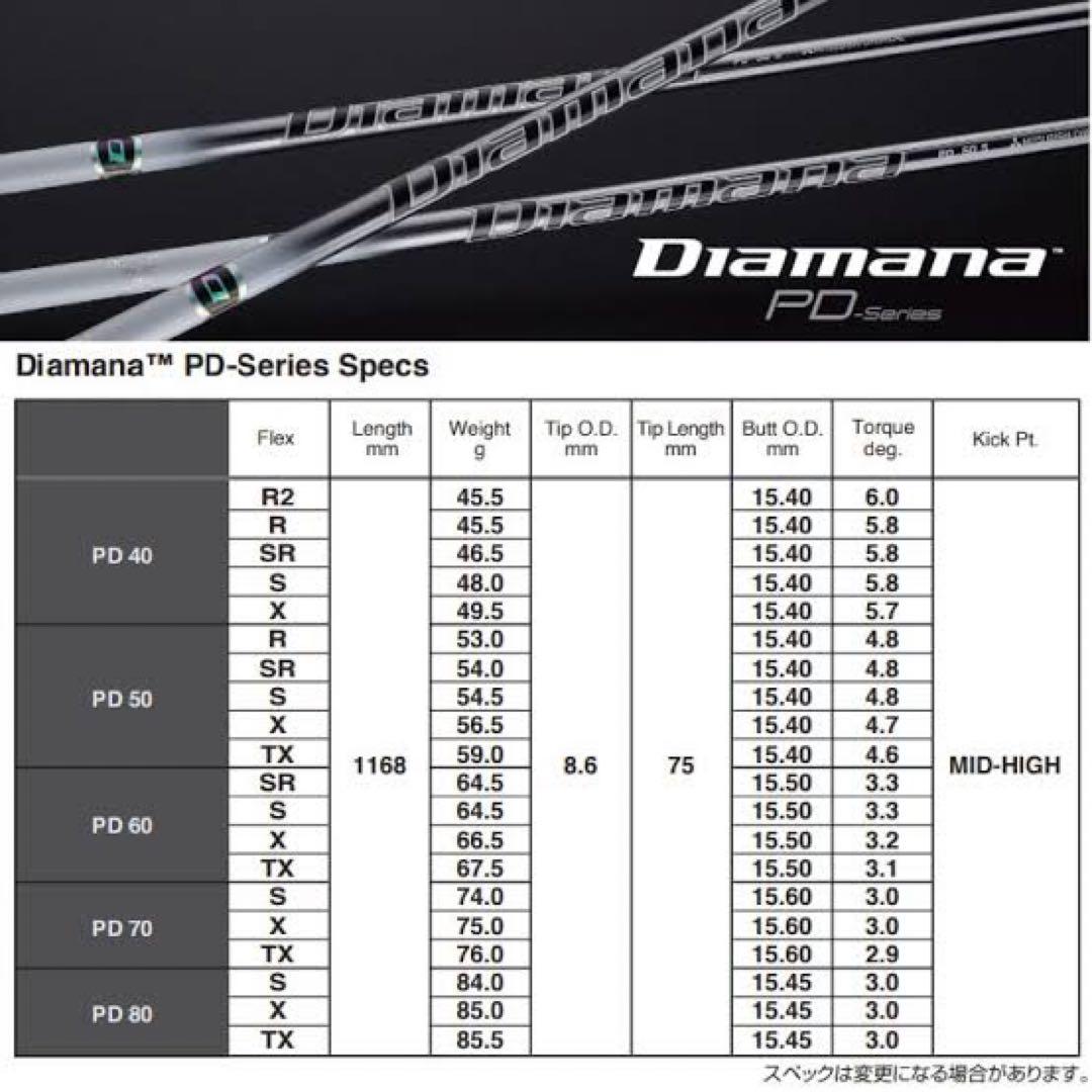 Diamana PD 60s / ドライバー用 / キャロウェイスリーブ
